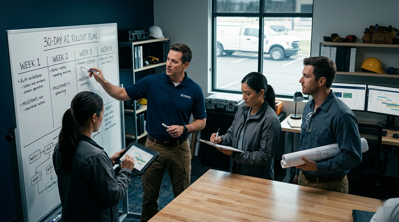 30-Day AI Rollout Plan for Contractors: Launch One Workflow Your Team Will Actually Use visual 1