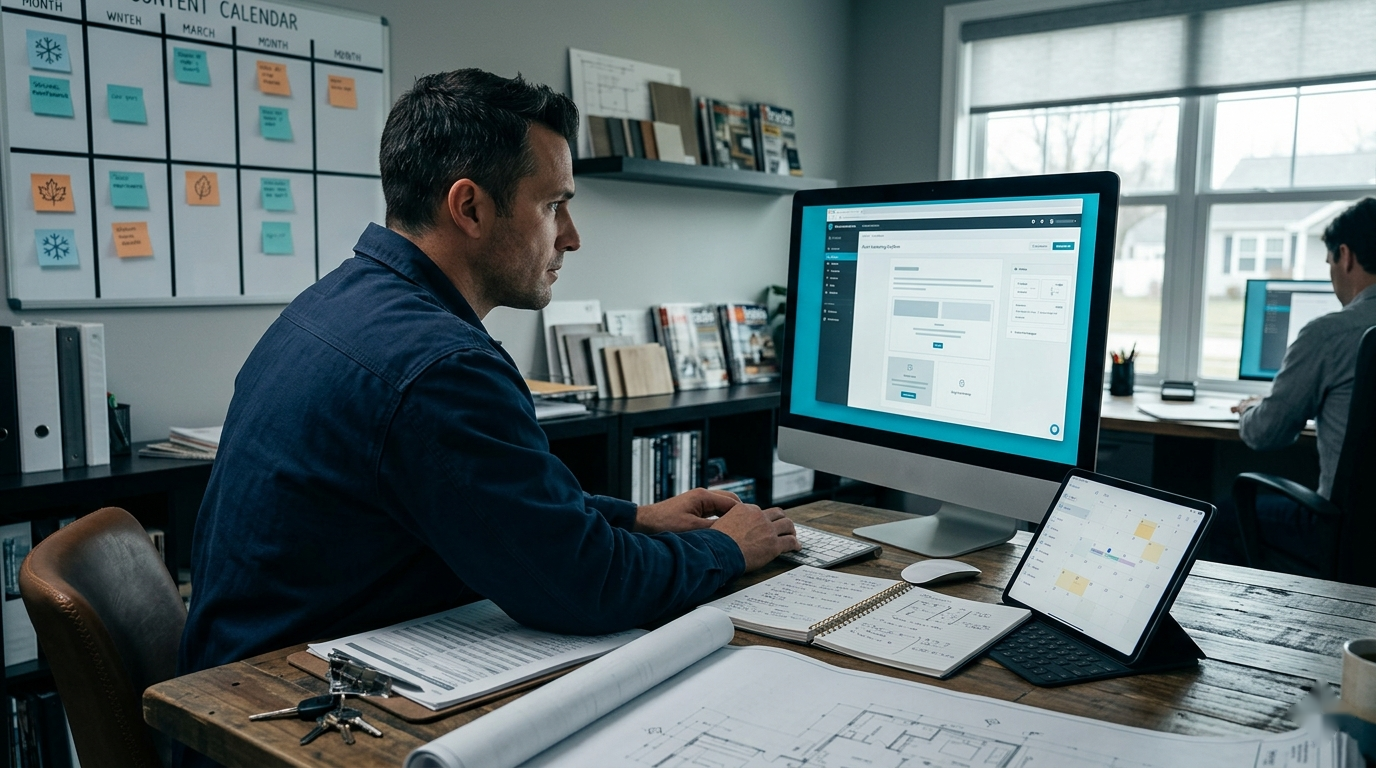 Contractor Email Newsletters With AI: A Monthly System for Repeat Work and Referrals visual 1