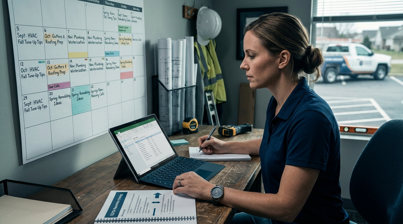 Contractor Email Newsletters With AI: A Monthly System for Repeat Work and Referrals visual 2